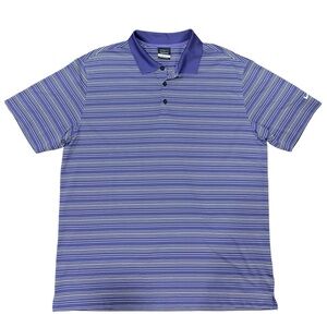 Nike Golf Dri-Fit Polo Men’s XL Purple with White Pinstripes